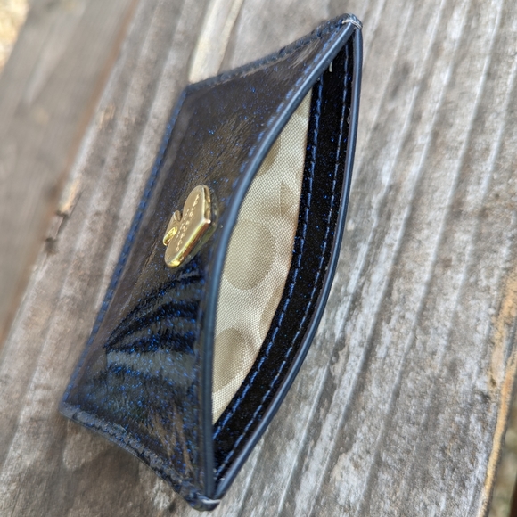 Kate Spade Slim Blue Glitter Bug Cardholder - Picture 4 of 4
